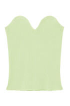 Sweetheart Neckline Knitted Top
